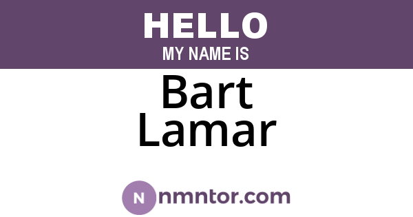 Bart Lamar