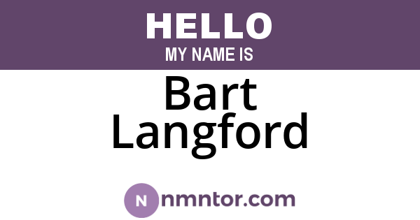 Bart Langford