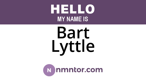 Bart Lyttle
