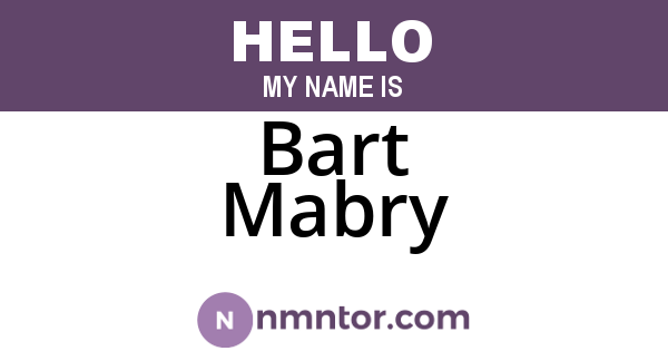 Bart Mabry