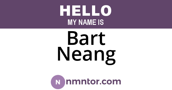 Bart Neang