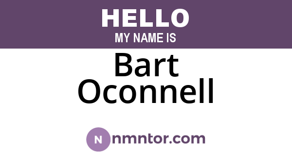 Bart Oconnell
