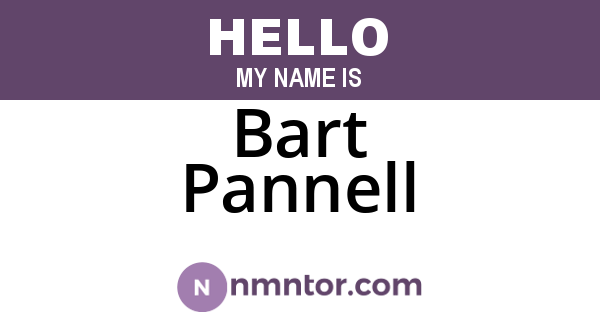 Bart Pannell