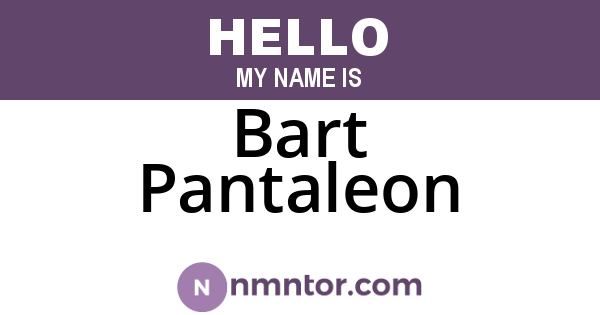Bart Pantaleon