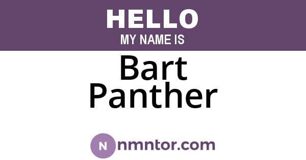 Bart Panther
