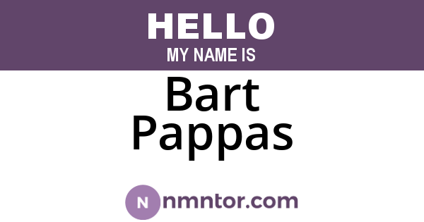 Bart Pappas