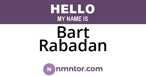 Bart Rabadan