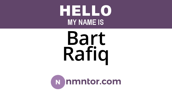 Bart Rafiq