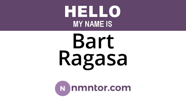 Bart Ragasa