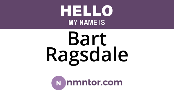 Bart Ragsdale