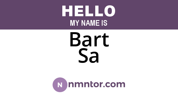 Bart Sa