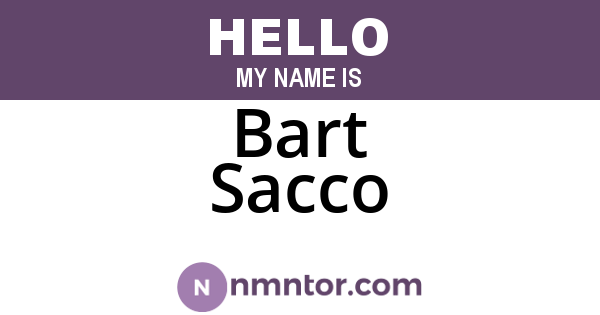 Bart Sacco