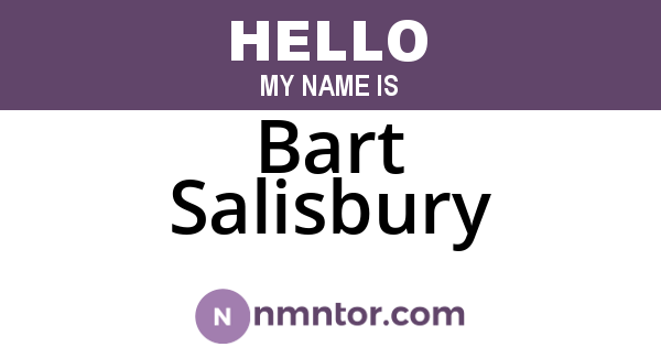 Bart Salisbury
