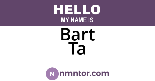 Bart Ta
