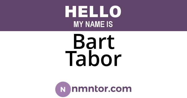 Bart Tabor