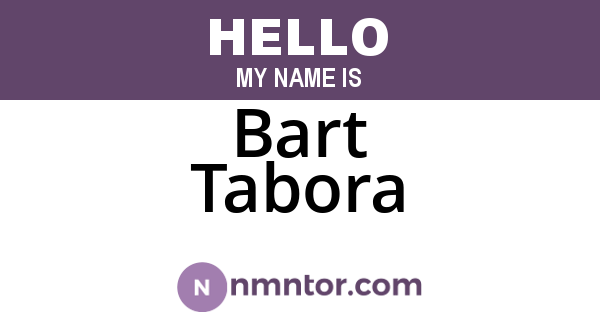 Bart Tabora
