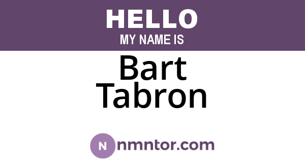 Bart Tabron