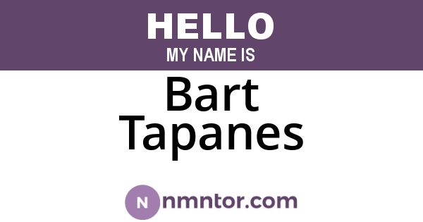 Bart Tapanes