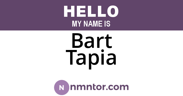 Bart Tapia