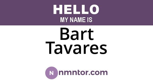 Bart Tavares