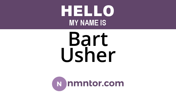 Bart Usher