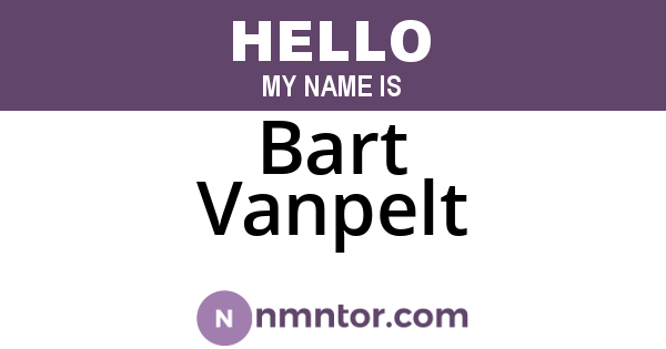 Bart Vanpelt