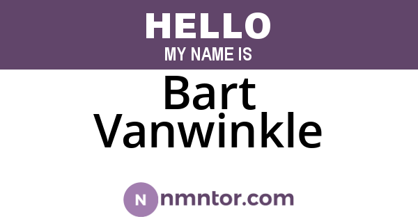 Bart Vanwinkle