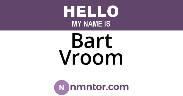 Bart Vroom