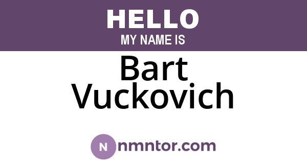 Bart Vuckovich