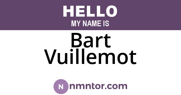 Bart Vuillemot