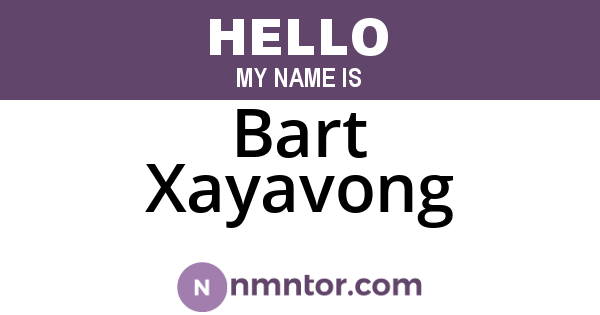 Bart Xayavong