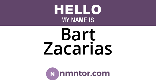 Bart Zacarias