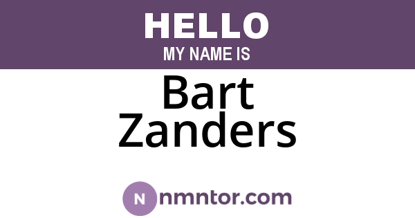 Bart Zanders