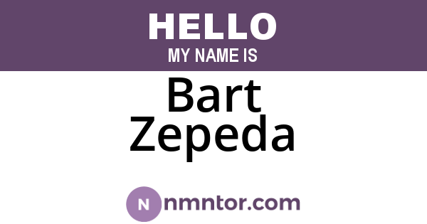 Bart Zepeda