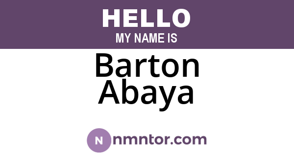 Barton Abaya
