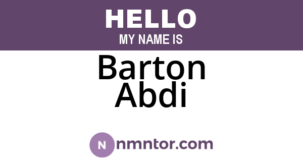 Barton Abdi