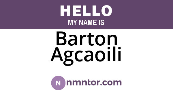 Barton Agcaoili