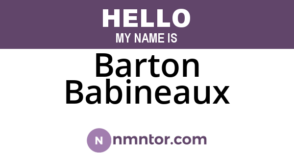 Barton Babineaux
