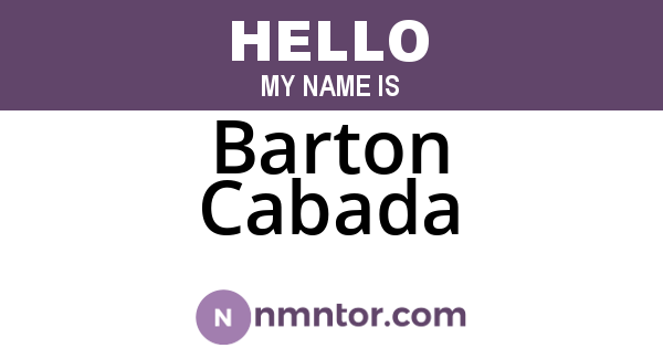 Barton Cabada
