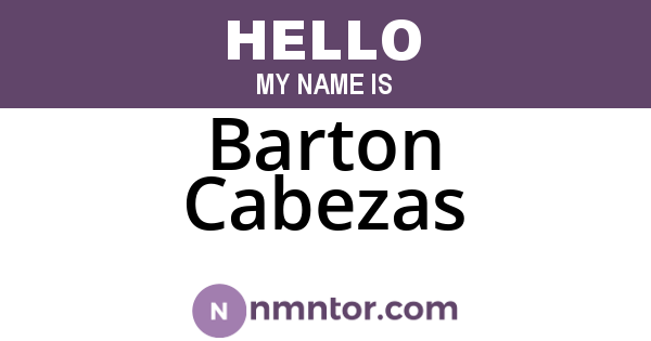 Barton Cabezas