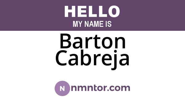 Barton Cabreja