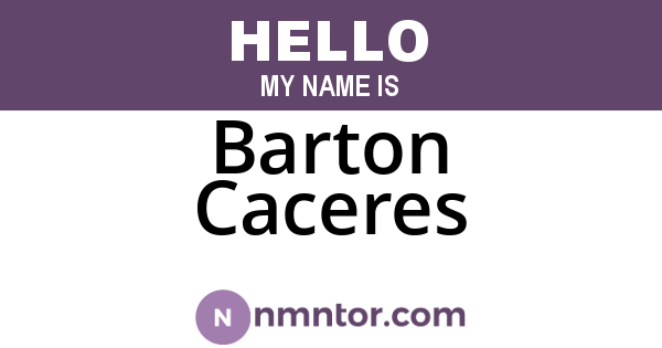 Barton Caceres
