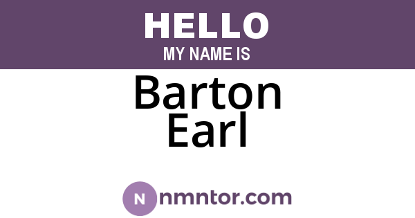 Barton Earl