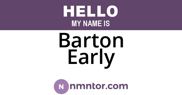 Barton Early