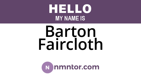 Barton Faircloth