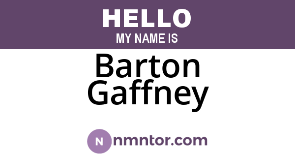 Barton Gaffney