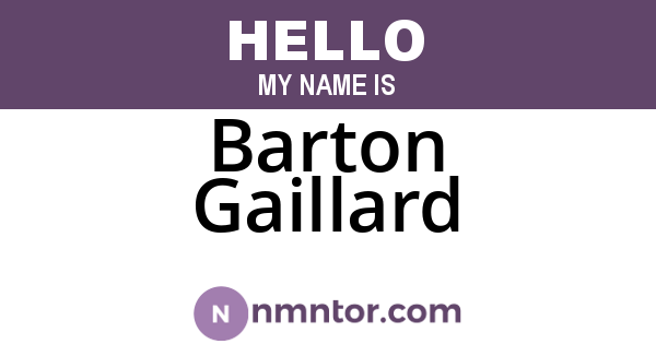 Barton Gaillard