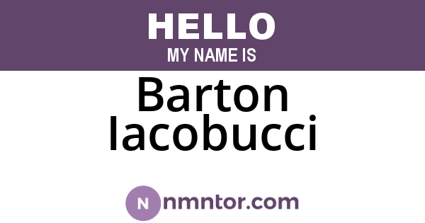 Barton Iacobucci