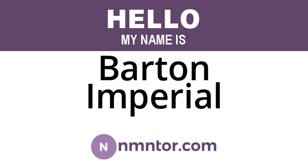 Barton Imperial