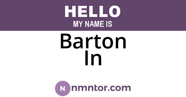 Barton In